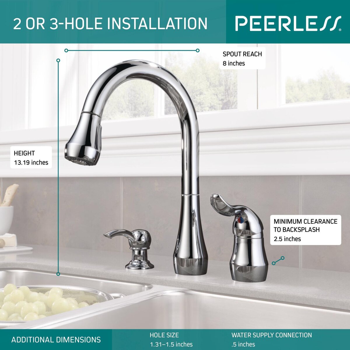 Peerless Faucets Pull Down Single Handle Kitchen Faucet Reviews Wayfair   Default Name 